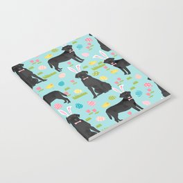 Black Lab labrador retriever dog breed pet art easter pattern costume spring Notebook