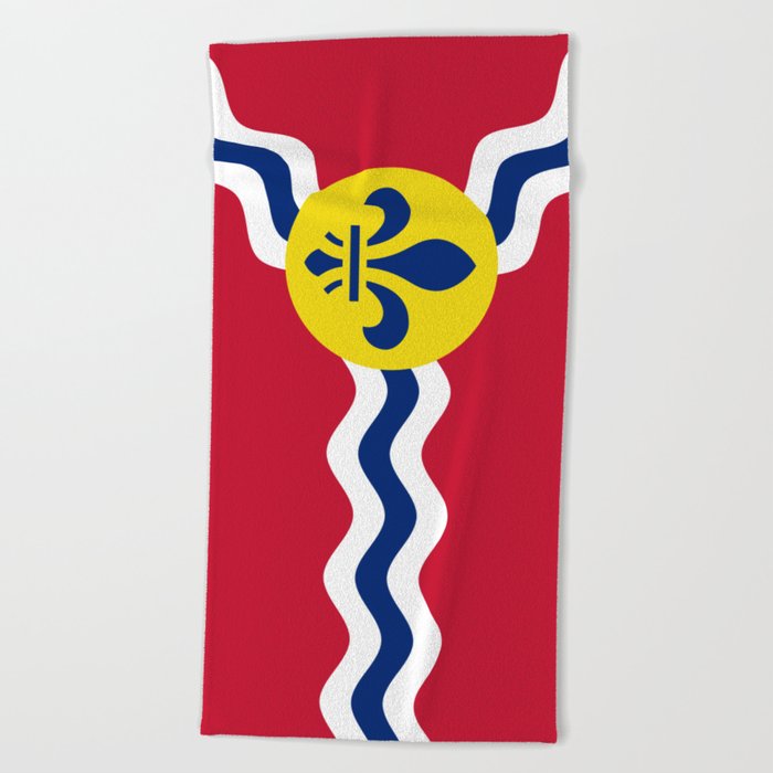 Flag of St. Louis, Missouri Beach Towel