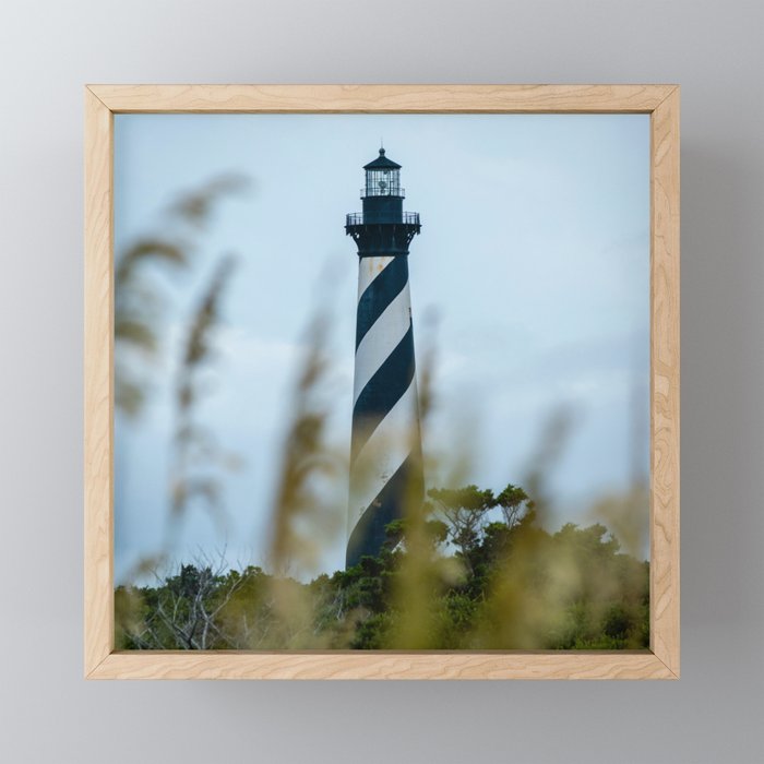 Cape Hatteras Lighthouse Outer Banks North Carolina OBX Photography Framed Mini Art Print