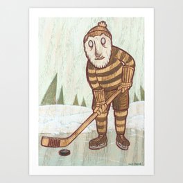 Hockey Yeti Art Print