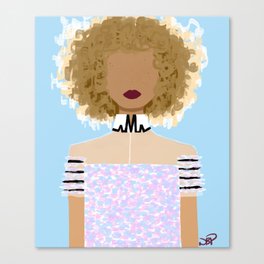 Curls and a Shirt Canvas Print