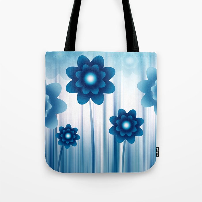 Flowers Blue 152 Tote Bag