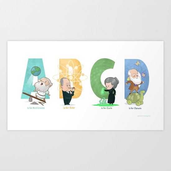 Science ABC Art Print
