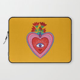 Mexican heart in yellow Laptop Sleeve