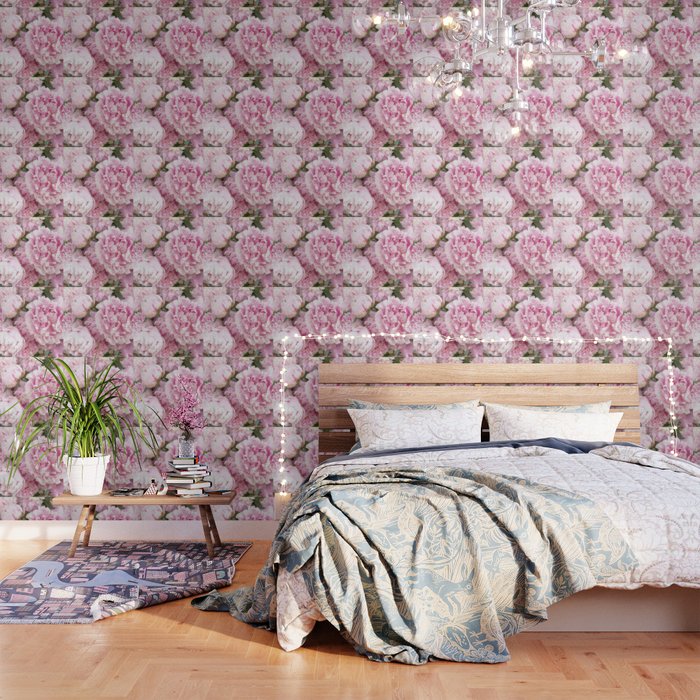 Pink Shabby Chic Peonies Garden Peony Flowers Wall Prints Home