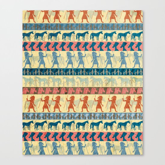 Egyptian Unicorn Pattern Canvas Print