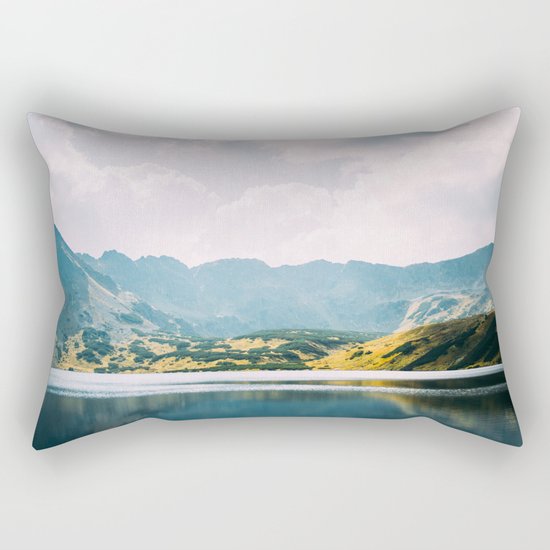Autumn Mountain Lake Rectangular Pillow
