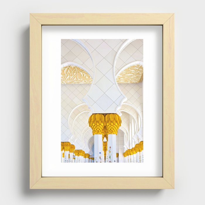 Golden Mosque Hall Recessed Framed Print