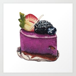 Blueberry Mousse Art Print