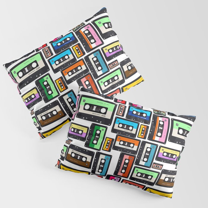 Cassette Vinyl Record  Pillow Sham