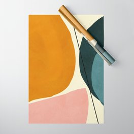shapes geometric minimal painting abstract Wrapping Paper