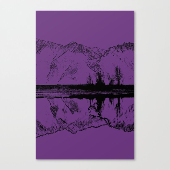 Knik River Mts. Pop Art - 2 Canvas Print