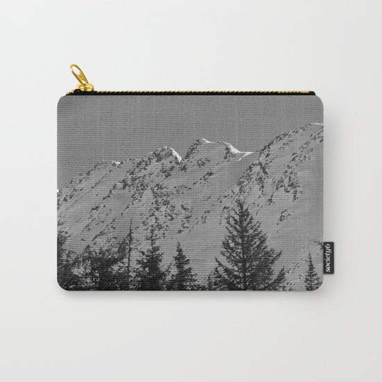 Gwin's Winter Vista - B & W Carry-All Pouch