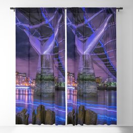 Great Britain Photography - Beautiful Bridge In London Surrounded By Lights Blackout Curtain