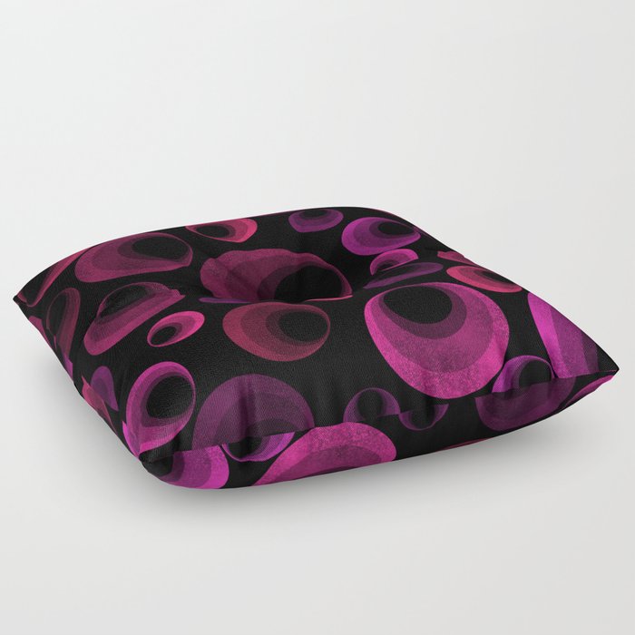 Pink & Purple Abstract Circles Floor Pillow
