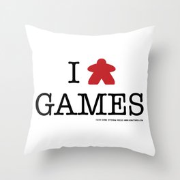 I Meeple Games Throw Pillow
