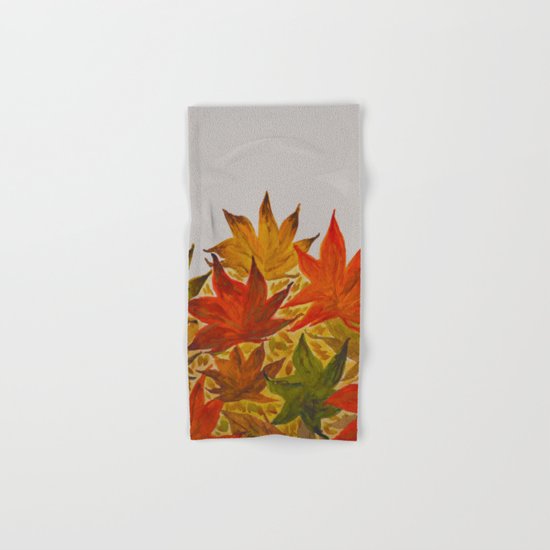 Autumn abstract watercolor 03 Hand & Bath Towel
