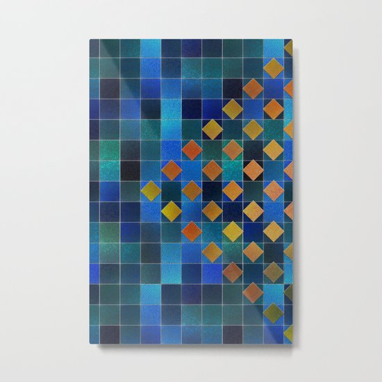 Added Squares Metal Print