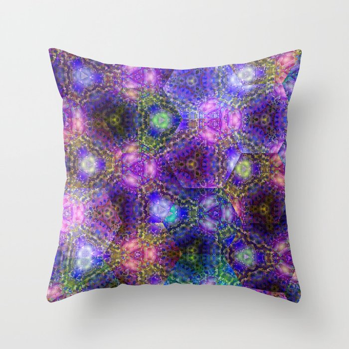 colorful unique abstract design b Throw Pillow