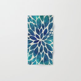 Petal Burst - Turquoise Hand & Bath Towel