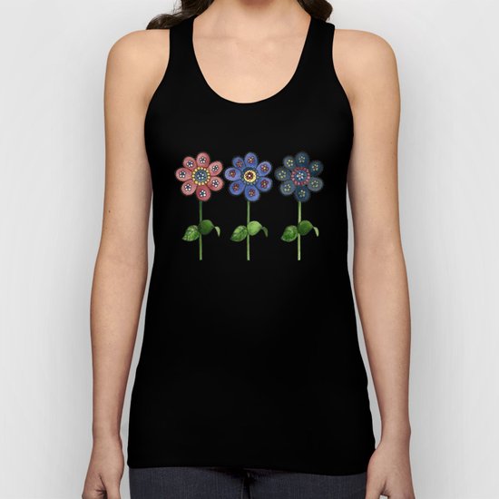 Flower Row Unisex Tank Top