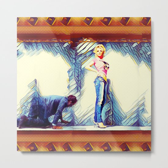 Falling Behind Metal Print