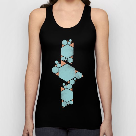 Geometric Hexagons and Triangles Unisex Tank Top