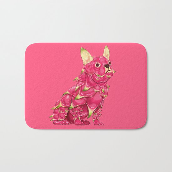 Dd - Dragon Dog // Half Dog, Half Dragon Fruit Bath Mat