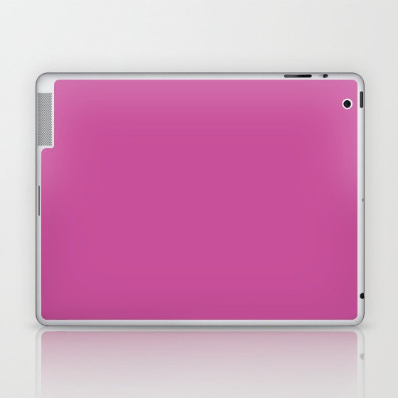 Mulberry Pink Solid Color Popular Hues - Patternless Shades of Pink Collection - Hex Value #C8509B Laptop & iPad Skin
