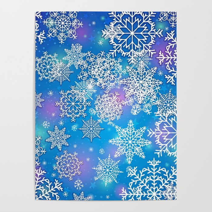 Snowflake Background Blue Purple Poster By Etnousta Society6 Search and download free hd purple snowflakes png images with transparent background in the large purple snowflakes png gallery, all of the files can be used for commercial purpose. snowflake background blue purple poster by etnousta