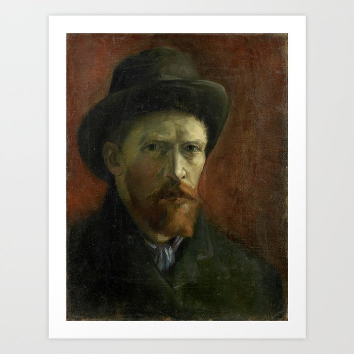 Vincent van Gogh Self-Portrait w/ Dark Felt Hat 1886 Art Print
