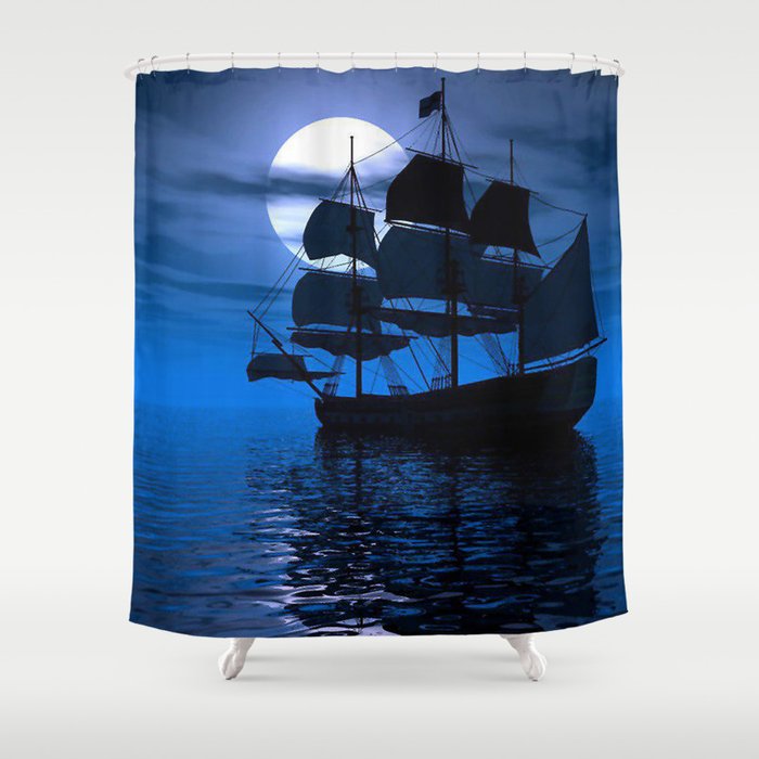 Sailing Ship Shower Curtain By Eugene30, Sailing Ship Shower Curtain