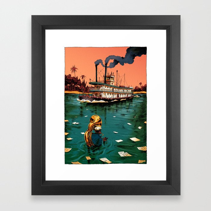 Blowing in the Water Framed Art Print