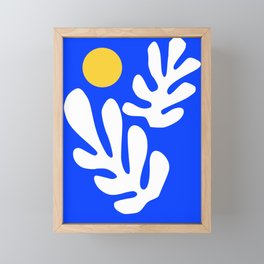 Henri Matisse - Leaves - Deep Blue Framed Mini Art Print