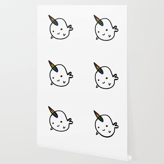 Cute Narwhal Rainbow Horn Wallpaper By Characterassassination