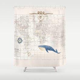 World of Whales Shower Curtain