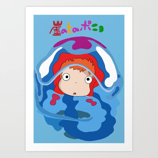 Get Wallpaper Gake No Ue No Ponyo Art Print By Avengedrian Society6 Free