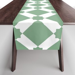 Green islamic style check pattern Table Runner