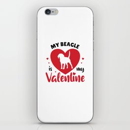 My Beagle Is My Valentine Cute Dog iPhone Skin