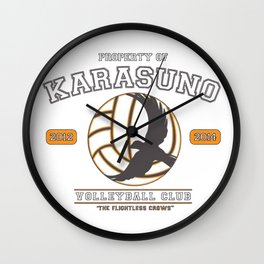 Team Karasuno Wall Clock
