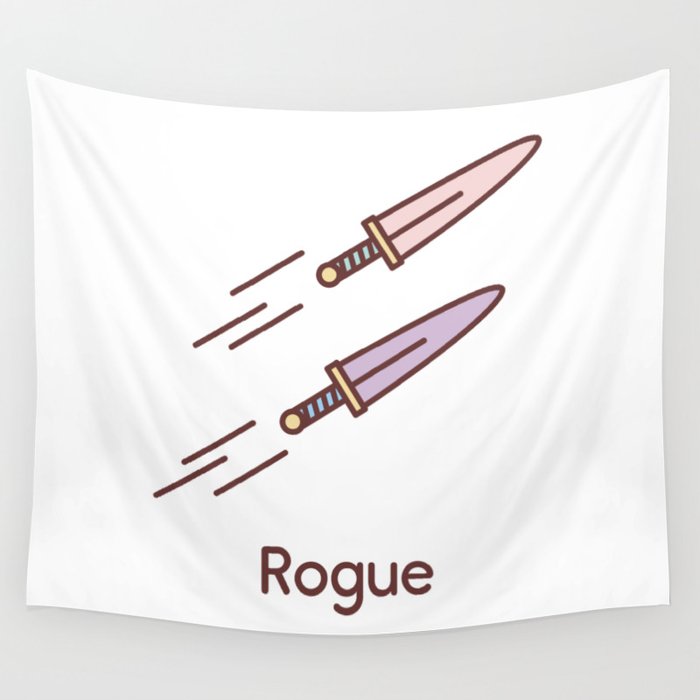 Cute Dungeons and Dragons Rogue class Wall Tapestry