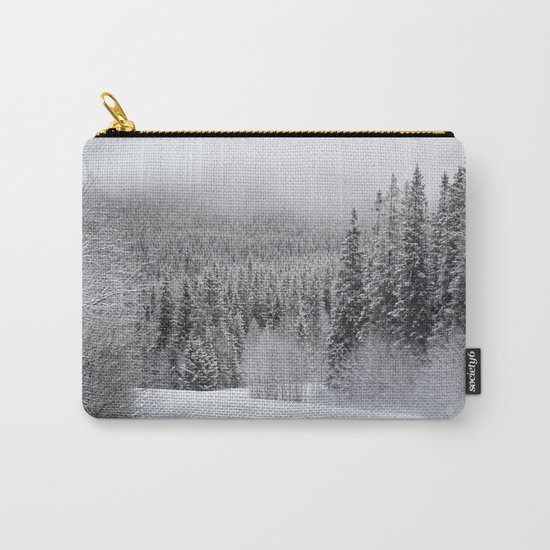 Snow Covered Road Carry-All Pouch