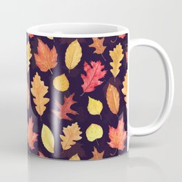 Autumn Leaves - dark plum Coffee Mug