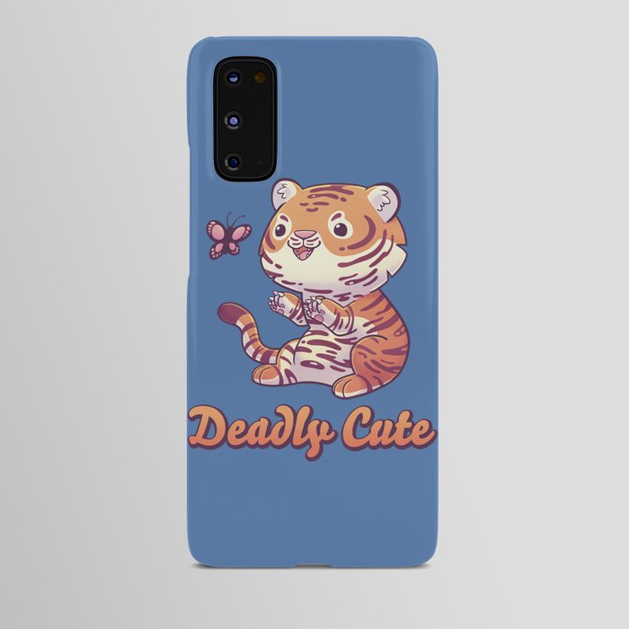 Deadly Cute Tiger // Kawaii, Big Cat, Animals Android Case