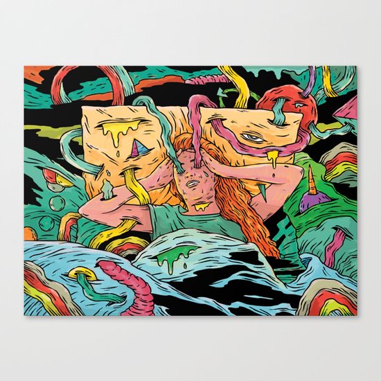 Bad bed time Canvas Print