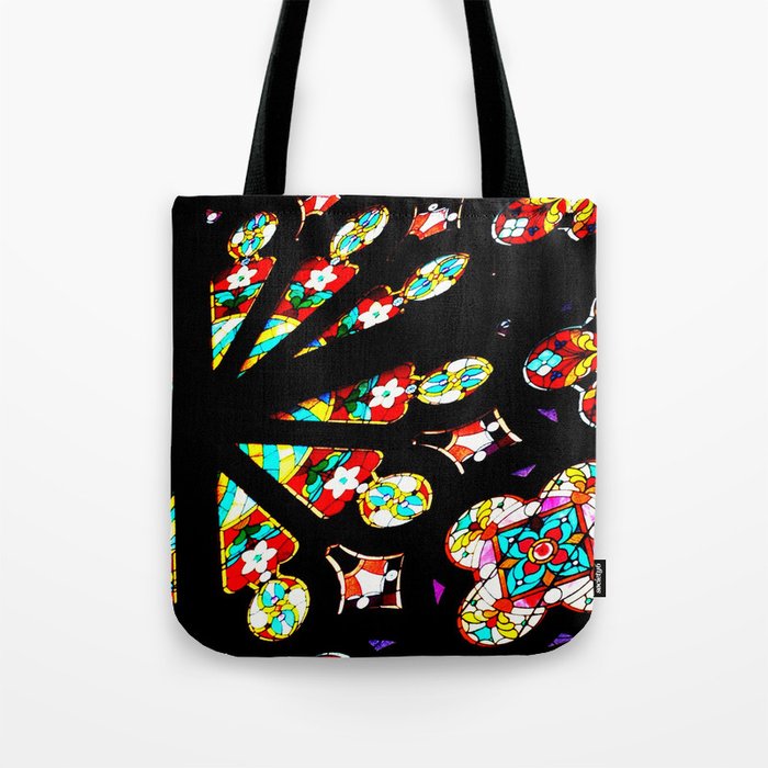 Day 28: Today for Me!  Stained glass from inside the old Unitarian church, in SF. Tote Bag