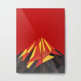 VOLCANO Metal Print | Absentis, Geometric, Absentisdesigns, Dreamscape, Tropical, Burning, Summer, Flames, Landscape, Nature 