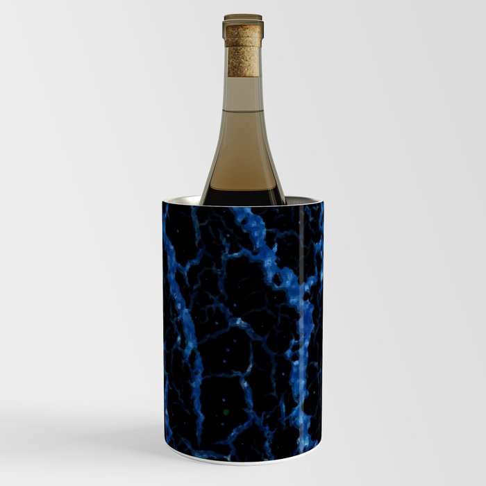 Cracked Space Lava - Glitter Blue Wine Chiller