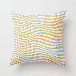 Pastel Waves 1 Throw Pillow