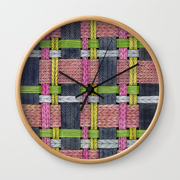 Weaving #19 Wall Clock